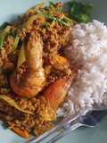 กุ้งผัดผงกะหรี่