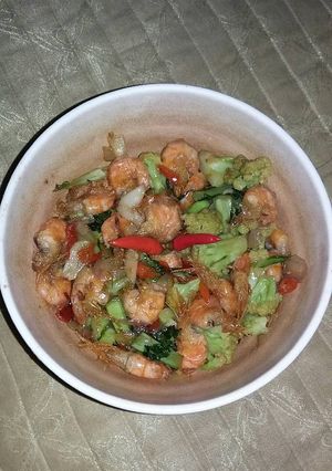 Foto resep Kembang Kol Tumis Udang Pedas
