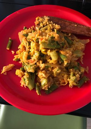 A picture of Veggie rice.