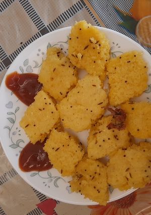A picture of Instant Khaman dhokla.