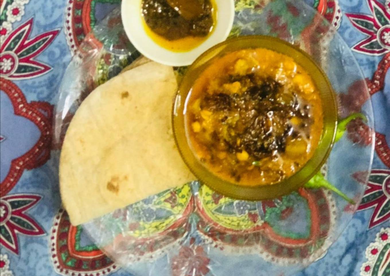 Three spice lauki chana daal