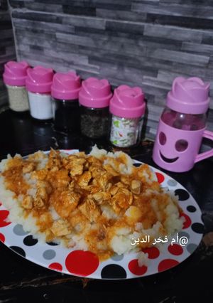 صورة لوصفة لابيري مع صوص الدجاج ماريني روعة👌😋