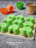 Bolu Kukus Ketan Putih Pandan isi Selai Stroberi