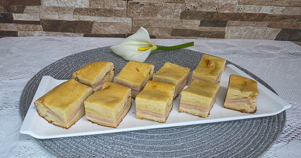 Torta de fiambre con harina garbanzo