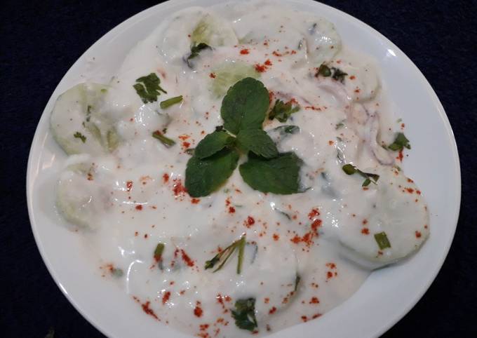 How to Prepare Homemade Cucumber onion curd raita very creamy and delicious