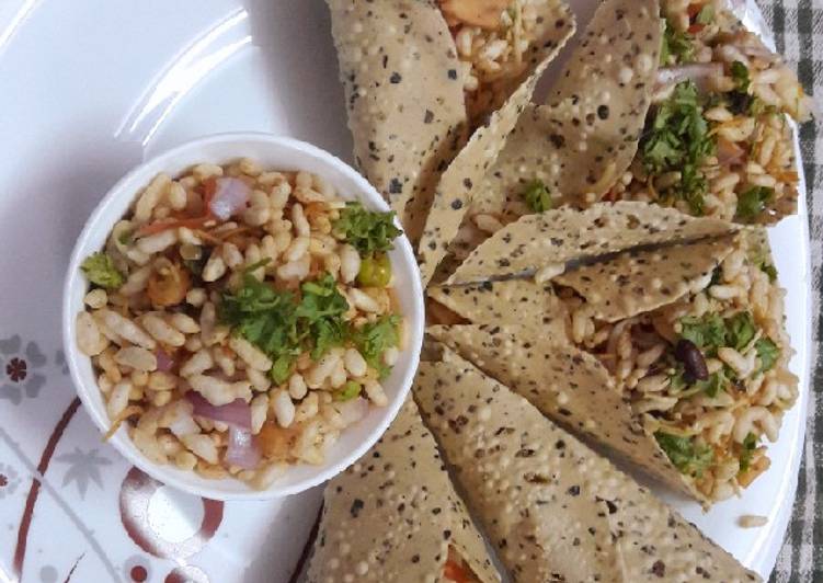 Recipe of Speedy Papad cone jhaal muri