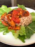 Simple lunch with Recooked Sardine and Brown Rice