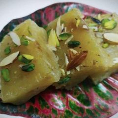 Almonds & Potato Burfi A picture of Almonds & Potato Burfi.
