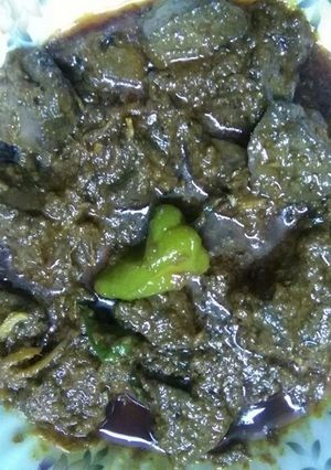 A picture of Kaleji masala.