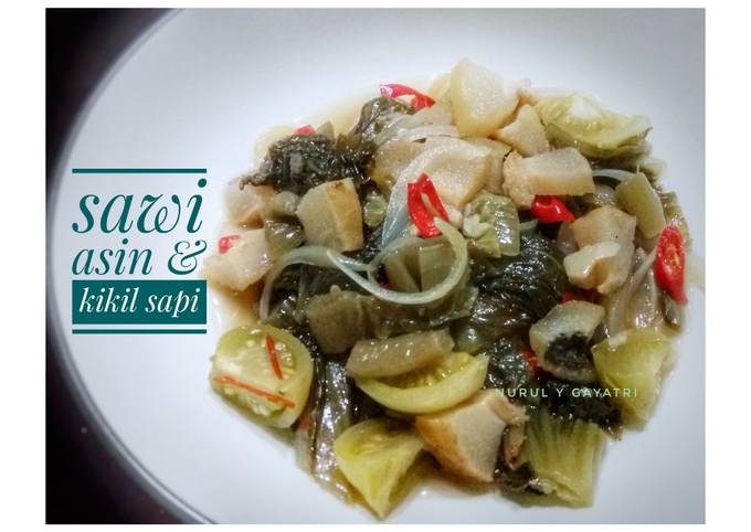 Resep Sawi Asin And Kikil Sapi Oleh Nurul Gaya3 Cookpad