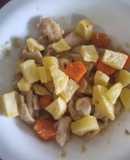 Pollo a la cerveza con patatas