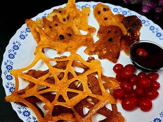 Halloween Pancakes, Eggless