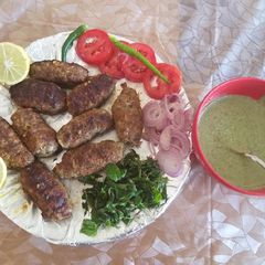 A picture of Mutton seekh kabab.