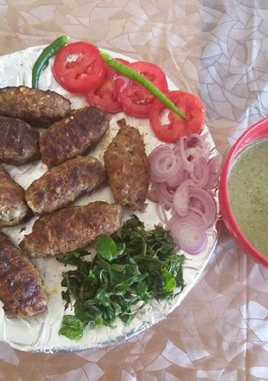 A picture of Mutton seekh kabab.