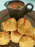 Fried Egg Tofu with Red Curry Sauce