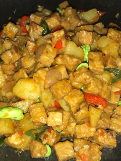 Foto resep Oseng tempe kentang pedas