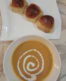 Butternut soup/ Whole meal Bread rolls#cooked withcookpad