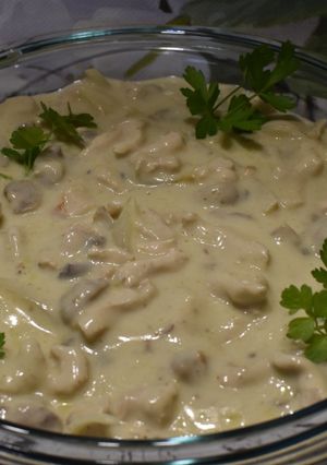 Zdjęcie przepisu Indyk z pieczarkami.