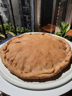 Una foto de Tarta de zapallito con masa integral