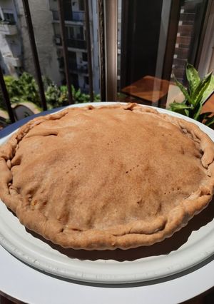 Una foto de Tarta de zapallito con masa integral
