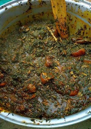 A picture of Vegetable soup.