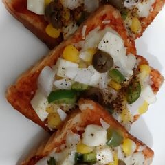 A picture of Bread Pizza Open Toast Sandwich.
