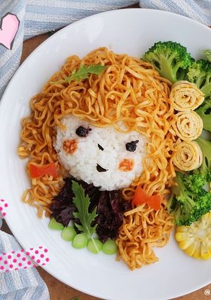 紅髮女孩造型餐【紅酒帕式達】 的食譜成品照片