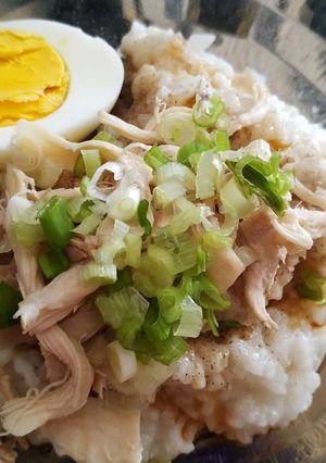 Foto resep Bubur ayam ricecooker