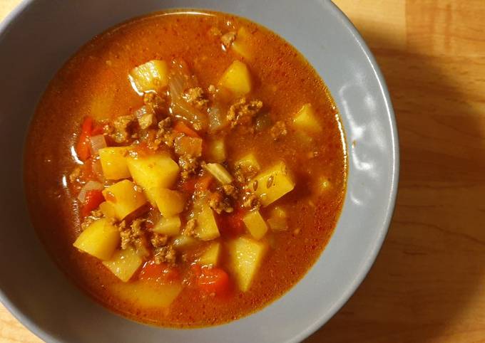 Steps to Prepare Super Quick Homemade Goulash soup