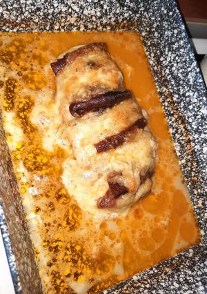 Tűzdelt csirkemell recept fotója