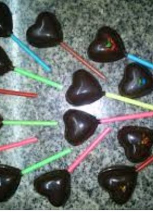 Una foto de Chupaletas de chocolates