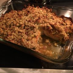 Easy chicken stuffing bake A picture of Easy chicken stuffing bake.
