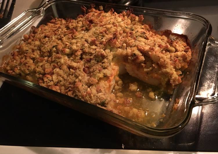 How to Prepare Super Quick Homemade Easy chicken stuffing bake