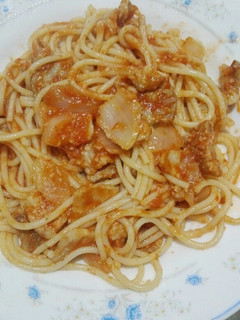 Una foto de Espaguetis Amatriciana