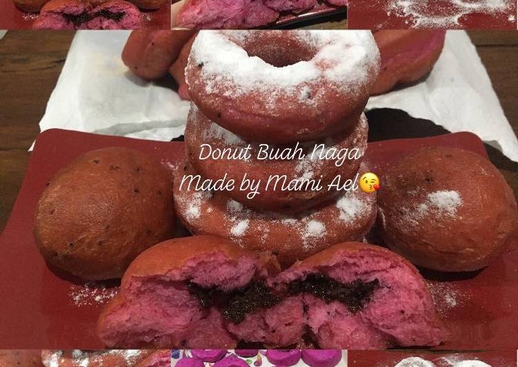 Cara Gampang Membuat Donut buah naga made by mami ael😍 Anti Gagal