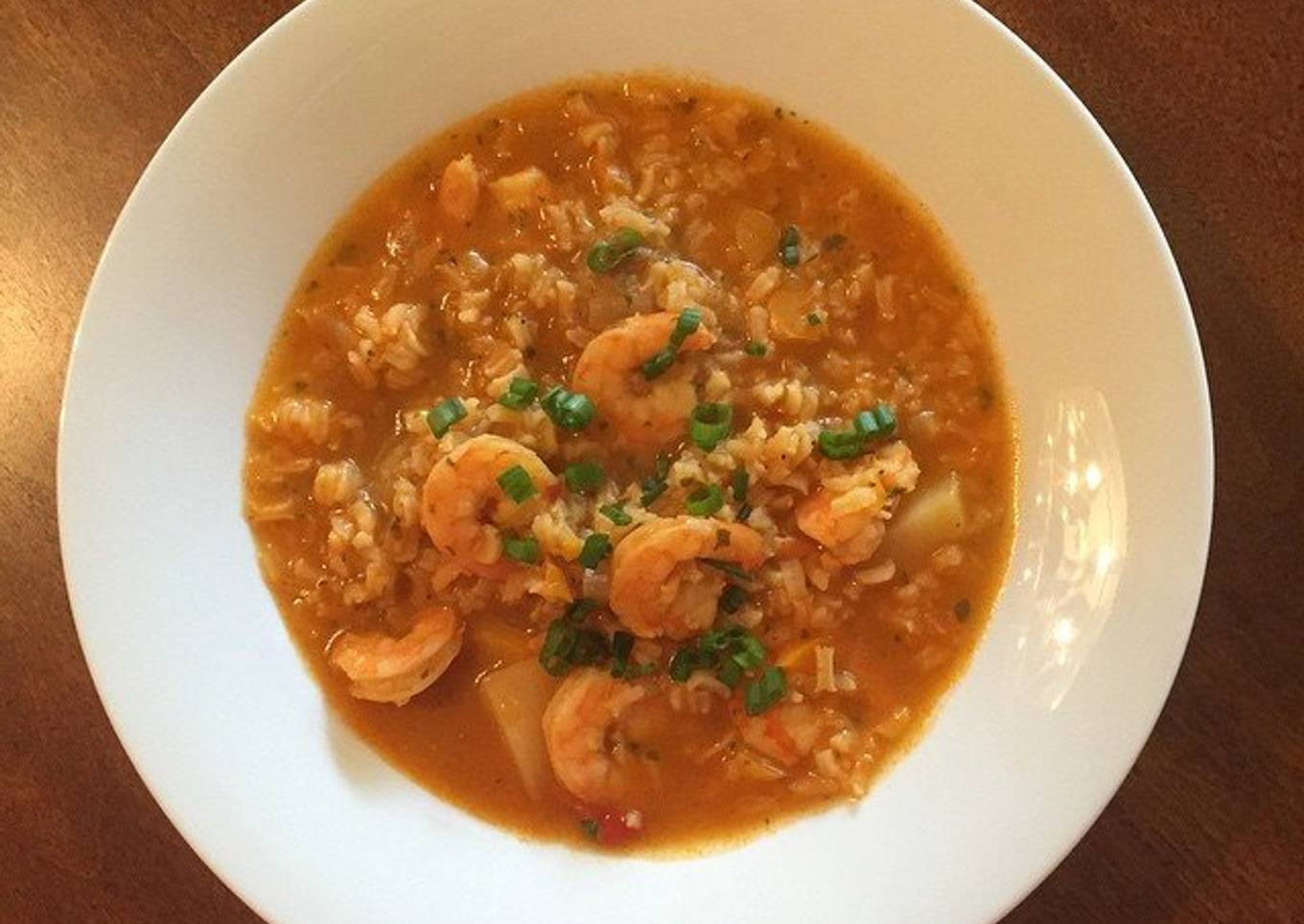 Asopao dominicano de camarones 