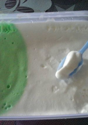 Foto resep Ice cream vanila pandan