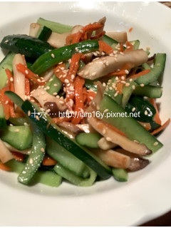 減重不傷身—虛寒體質也能吃的小黃瓜涼拌菜(二)全素食 的食譜成品照片