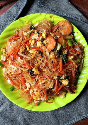 Foto resep Bihun goreng udang