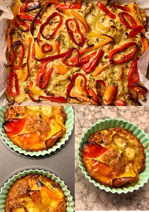 Φωτογραφία της συνταγής Ομελέτα πολύχρωμη 😋 & omelette muffin 😜