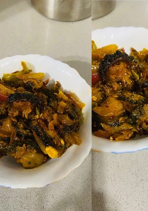 A picture of Karela achar (mom' s recipe).