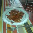Lomo con setas y salsa de tomate