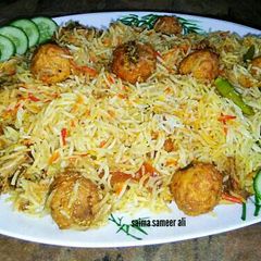 A picture of Kofta biryani(mooti biryani).