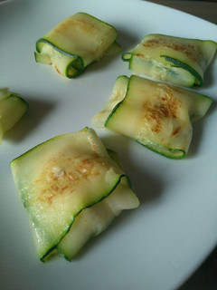 Una foto de Raviolis de calabacín con queso de cabra