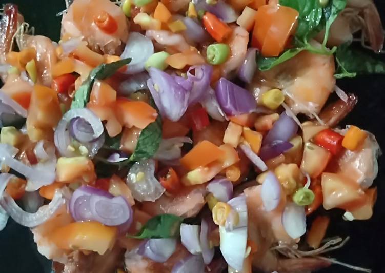 Langkah Mudah untuk Menyiapkan Udang bbq siram dabudabu Anti Gagal