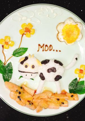 Hình của món Cơm cá hồi sốt chanh dây cho bé.
