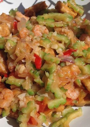 Foto resep Tumis Tempe Pare Udang Pedas