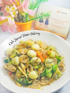 Foto resep Cah Jamur Tiram Pakcoy