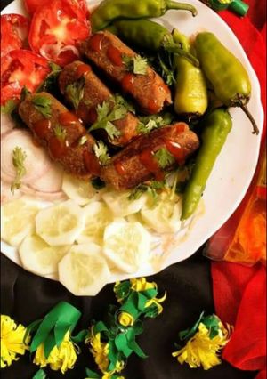 A picture of Kafta kabab.