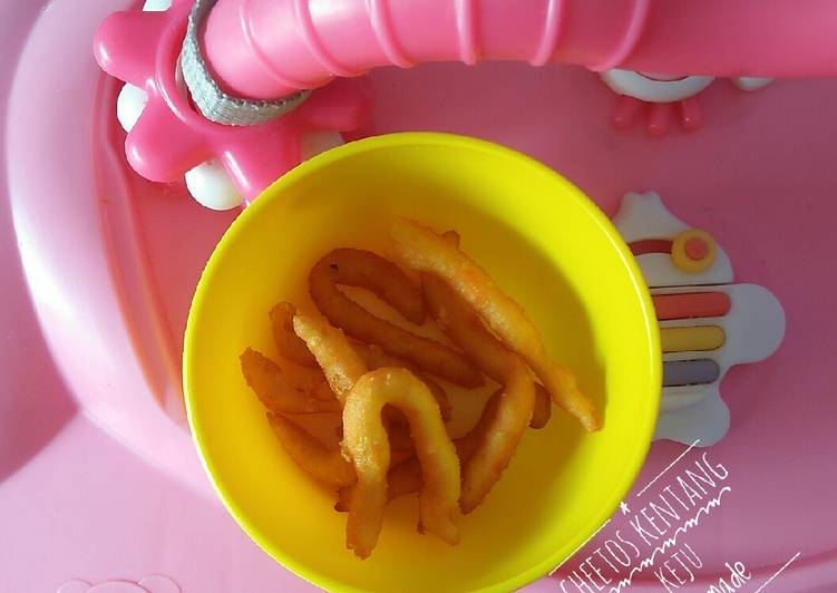 45.Cheetos Kentang Keju Homemade (MPASI 1 tahun)